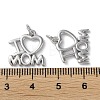 Mother's Day Rack Plating Brass Charms KK-P245-05P-3