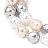 Electroplated Glass Shell Pearl Beads Strands BSHE-B009-D03-01-3