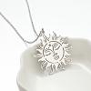 304 Stainless Steel Hollow Pendant Necklaces FS-WGE7531-01-1