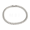 Non-Tarnish 201 Stainless Steel Curb Chain Bracelets for Women and Men BJEW-F473-08P-03-1