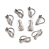 316 Surgical Stainless Steel Clip-on Earring Findings STAS-P397-02P-1