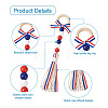 4Pcs 2 Style Independence Day Theme Hemp Rope Tassels Pendant Decorations HJEW-CF0001-19-4