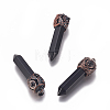 Natural Obsidian Big Pointed Pendants G-K296-C01-1