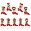 5Pcs Boot Baking Paint Glass Enamel  Beads LAMP-TADJ0001-08C-2