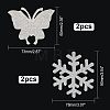 Snowflake Shape Glass Rhinestone Car Stickers RB-WH0002-02-4