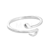 Anti-Tarnish Rhodium Plated 925 Sterling Silver Musical Note Open Cuff Rings PW-WGC5E99-01-5