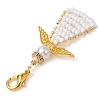 Angel Glass Seed Beads Pendants Decrotions HJEW-MZ00113-02-4