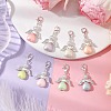 Heart Angel Acrylic & Glass Pearl Pendant Decoration HJEW-JM02366-2