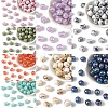 50Pcs UV Plating Opaque Acrylic Beads OACR-YW0003-10A-2