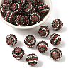 Christmas Theme Resin Rhinestone Round Beads RESI-S313-18x20-09-1
