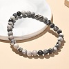 Natural Netstone Bead Stretch Bracelets BJEW-K212-A-021-1