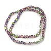Electroplate Transparent Glass Beads Strands EGLA-L044-E-01-4