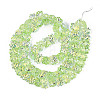 Baking Paint Electroplate Transparent Glass Beads Strands EGLA-N020-04G-2