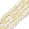 Frosted Crackle Glass Beads Strands GLAA-U001-6mm-M11-1