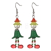 Acrylic & Shell Pearl & Glass Dangle Earrings EJEW-TA00827-3