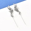 Butterfly 316 Stainless Steel Ear Wrap Crawler Hook Earrings AJEW-C044-21AS-1