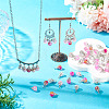 100Pcs Mixed Styles Glass Pendants PALLOY-TADJ00006-5