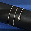 Brass Cable Chain Necklaces for Women Men KK-B129-30G-3