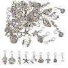 DICOSMETIC 6 Sets Tibetan Style Alloy European Dangle Charms PALLOY-DC0001-68-1