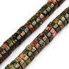 Natural Unakite Beads Strands G-T138-51-4