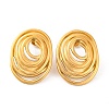 Ion Plating(IP) 304 Stainless Steel Stud Earrings EJEW-G395-07G-2