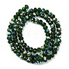 Electroplate Transparent Glass Beads Strands EGLA-A046-01B-18-3