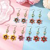 Glass Seed & Glass Beaded Dangle Earrings EJEW-MZ00691-1