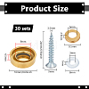 30 Bags 304 Stainless Steel Glass Fasteners STAS-BC0004-30G-2