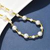 304 Stainless Steel & ABS Plastic Imitation Pearl Round Beded Necklaces for Women NJEW-S442-11G-3