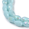 Opaque Solid Color Electroplate Glass Beads Strands LS-EGLA-N013-P4mm-B11-3