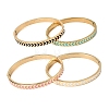 304 Stainless Steel Enamel Hinged Bangles BJEW-D408-35G-2