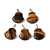 Natural Tiger Eye Pendants G-T138-208I-1