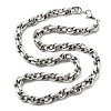 Unisex 304 Stainless Steel Rope Chain Necklaces NJEW-K305-10P-4