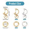 10Pcs 2 Colors Moon Alloy Swivel Snap Hook Clasps & 10Pcs 2 Colors Alloy Spring Gate Rings Findings Kits FIND-TADJ0001-22-3