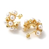 Brass Stud Earrings for Women EJEW-M251-07G-2