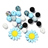 23Pcs Sunflower & Round Silicone Focal Beads SIL-L005-01B-2