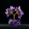Natural Amethyst Chips Tree of Life Decorations PW-WG58129-02-1