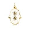Brass Micro Pave Cubic Zirconia Pendants KK-H255-09G-02-1