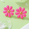 304 Stainless Steel Enamel Stud Earrings EJEW-S226-03G-01-1