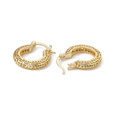 Brass Hoop Earrings for Women EJEW-M213-43G-1