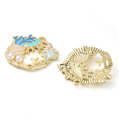 Rack Plating Alloy Enamel Pendants FIND-Q099-08B-01-1