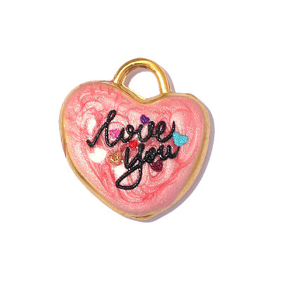 304 Stainless Steel Enamel Pendants STAS-OY014-26G-1
