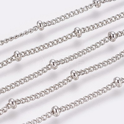 304 Stainless Steel Curb Chain Anklets AJEW-P069-02P-1