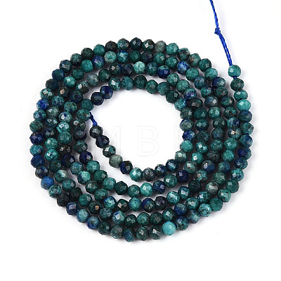 Natural Chrysocolla and Lapis Lazuli Beads Strands G-T143-15-1