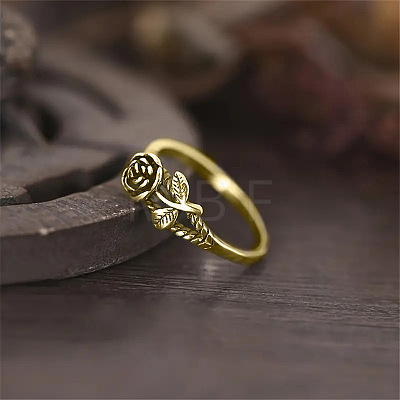 Alloy Rose Finger Rings WG6B24B-03-1