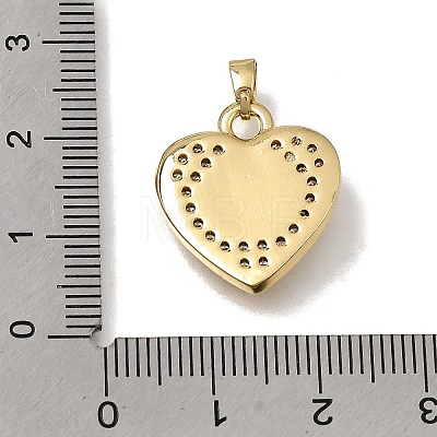 Brass Micro Pave Clear Cubic Zirconia with Enamel Pendants CU-CBAA556-10B-1