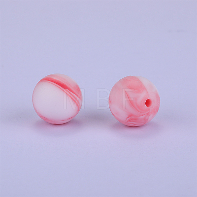 Round Silicone Focal Beads SI-JX0046A-61-1