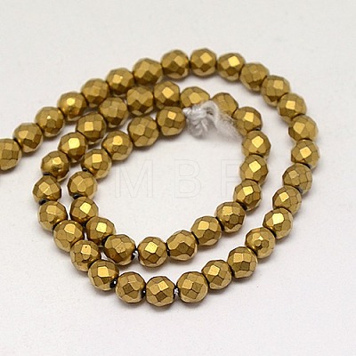 Electroplate Non-magnetic Synthetic Hematite Beads Strands G-J169C-3mm-04-1