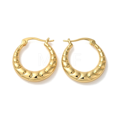 Rack Plating Brass Hoop Earrings for Women EJEW-L224-82G-1