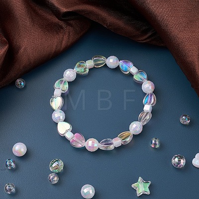 Eco-Friendly Transparent & Opaque Poly Styrene Acrylic Beads Set DIY-YW0005-04-1